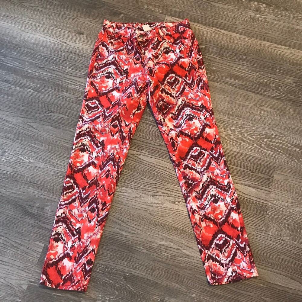 Anthropologie Francesca's BIRDCAGE  Red Women's Denim Jeans 27